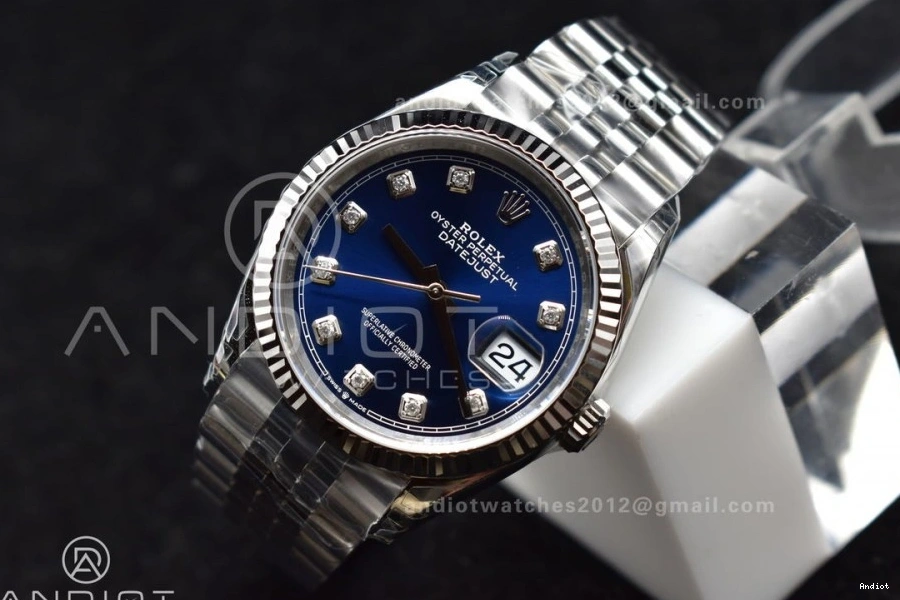 904L DateJust 1:1 Dial Jubilee 126234 VSF Steel VS3235 Blue SS 36 Best Edition Diamond On Bracelet 0127